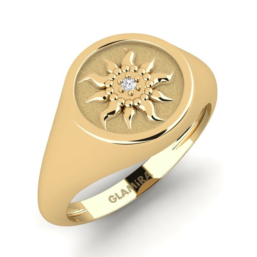 Saphir Blanc Anneau rose Ttrena