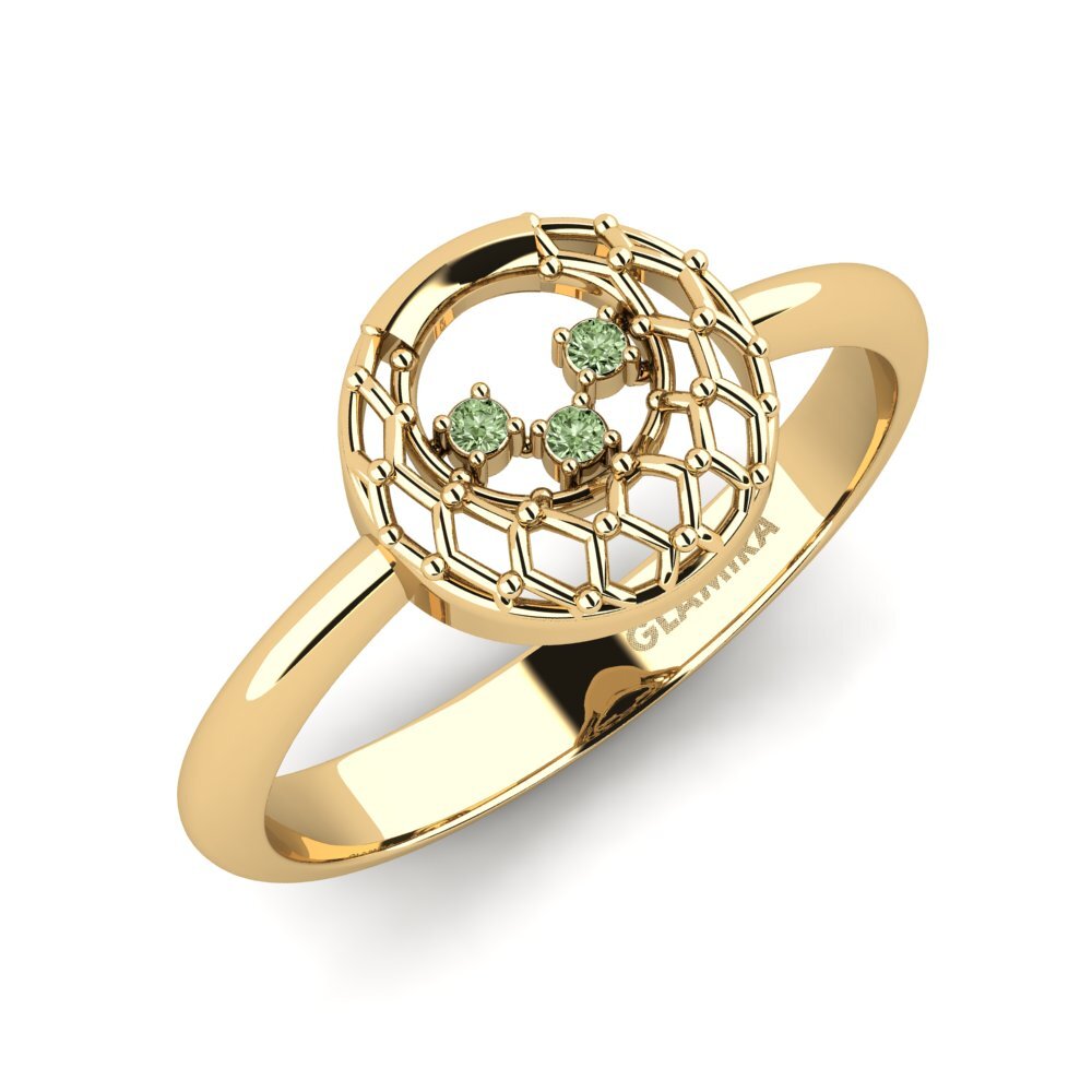 Diamante Verde Anel Aceren