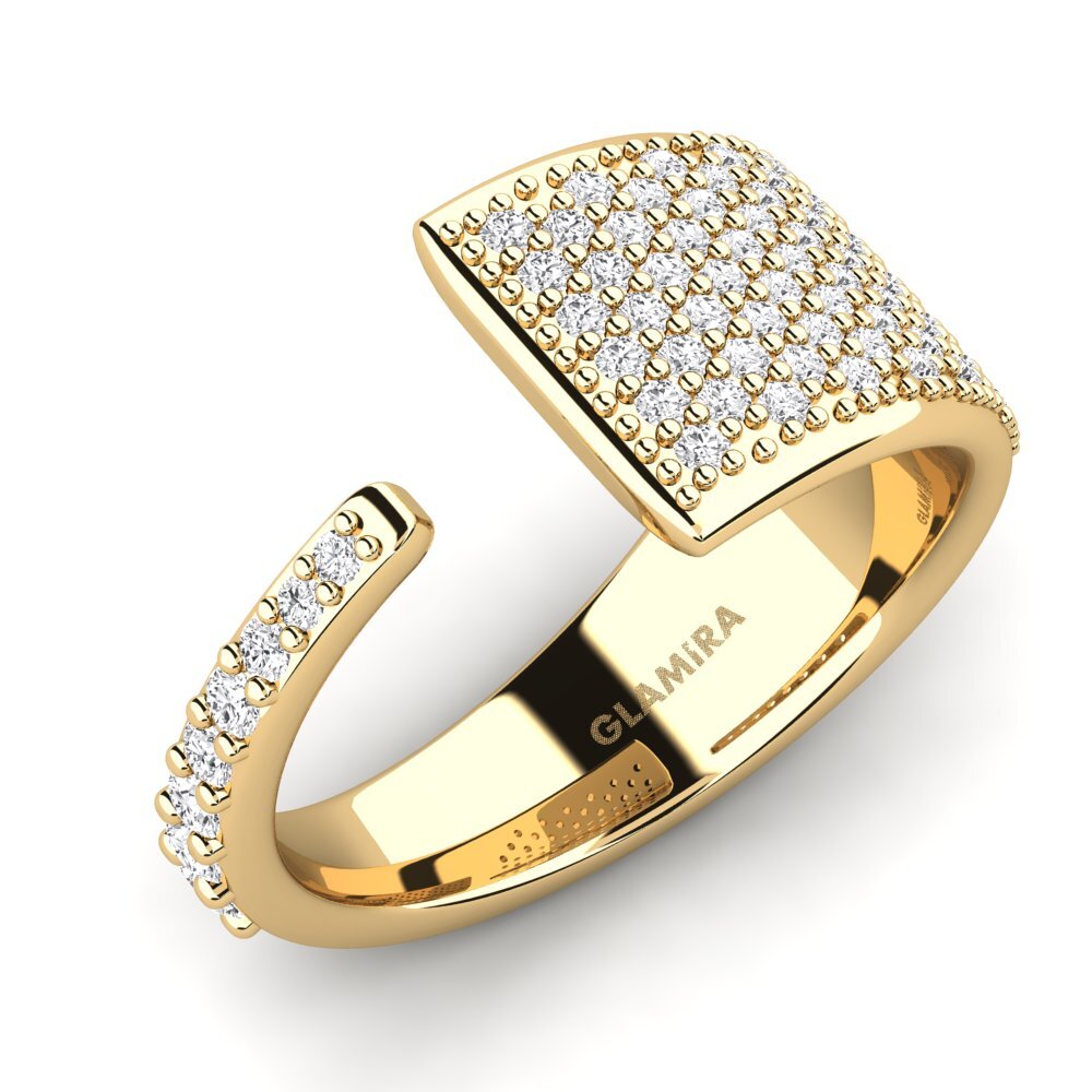 Saphir Blanc Bague Enoac