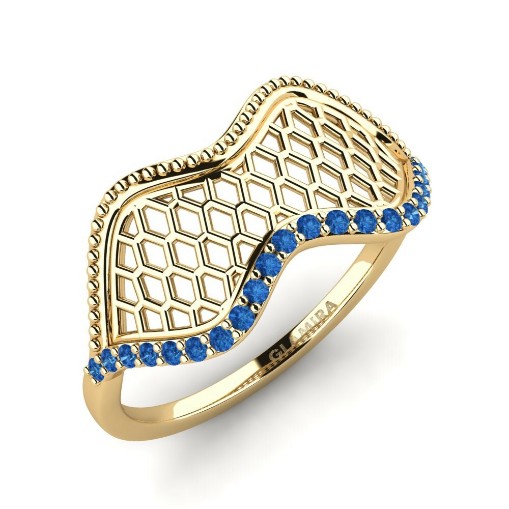 Donker Blauwe Zirkoon Ringen Gelicia