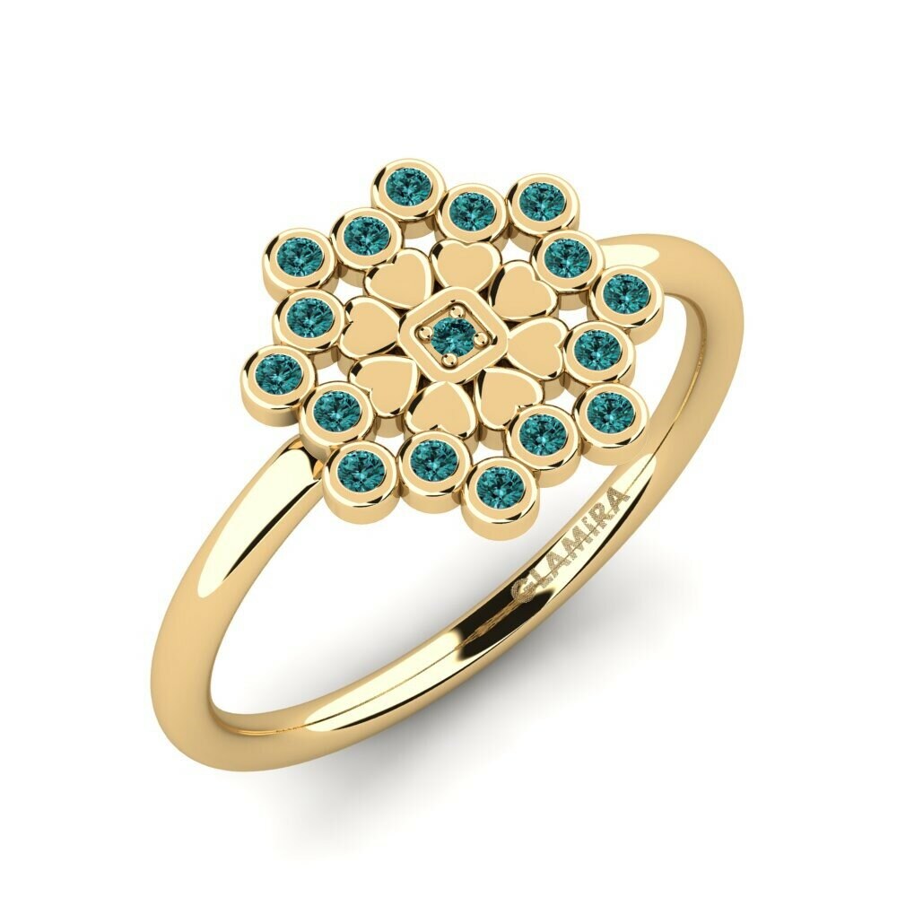 Blauwe Diamant Ringen Gemb