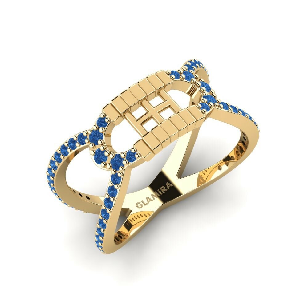 Donker Blauwe Zirkoon Ringen Gmunni