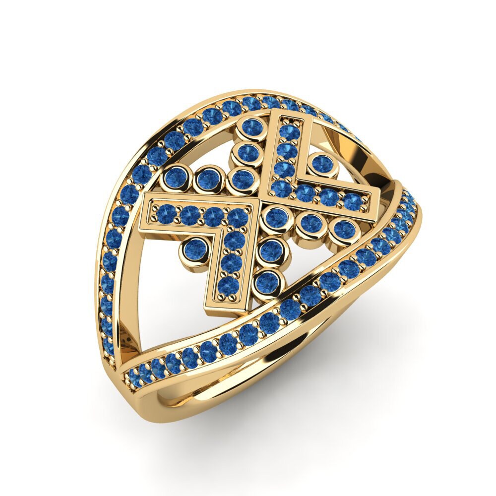 Donker Blauwe Zirkoon Ringen Hailli