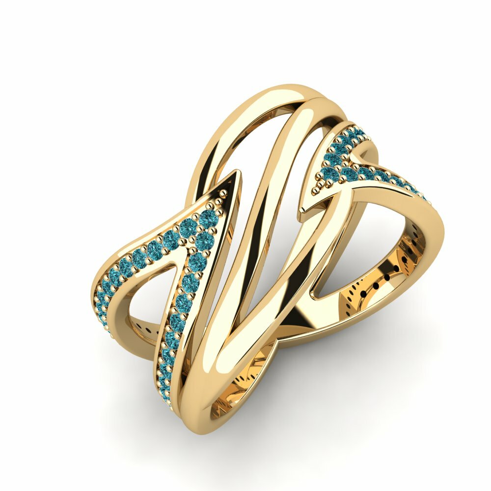 Blauwe Diamant Ringen Hebed