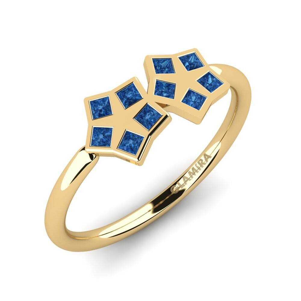 Donker Blauwe Zirkoon Ringen Iyalenu