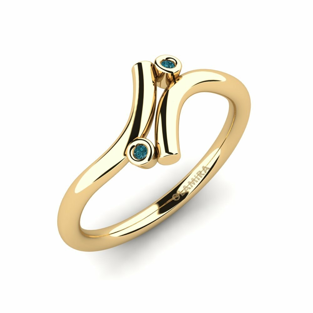 Blauwe Diamant Ringen Koppelle