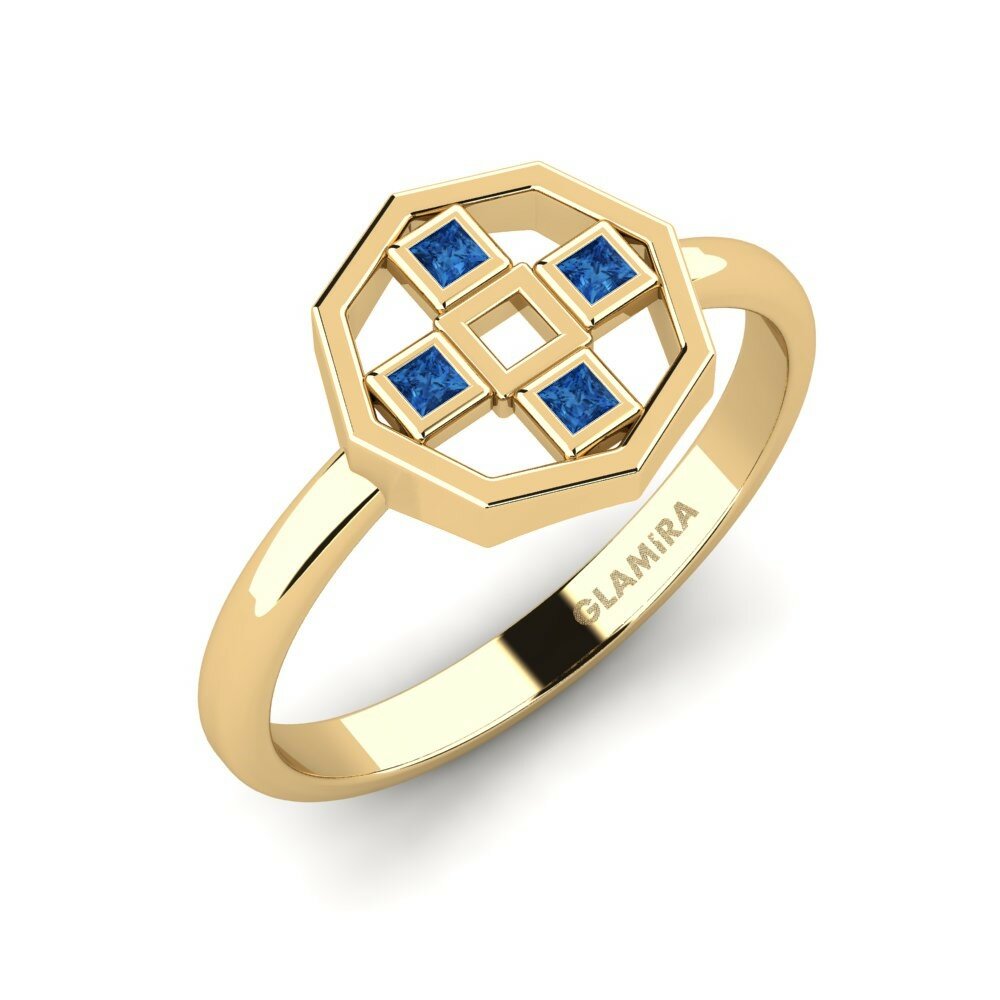 Donker Blauwe Zirkoon Ringen Lome