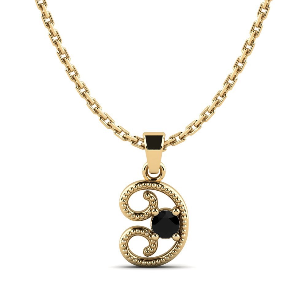 Diamante Negro Colgante de Mujer Qual