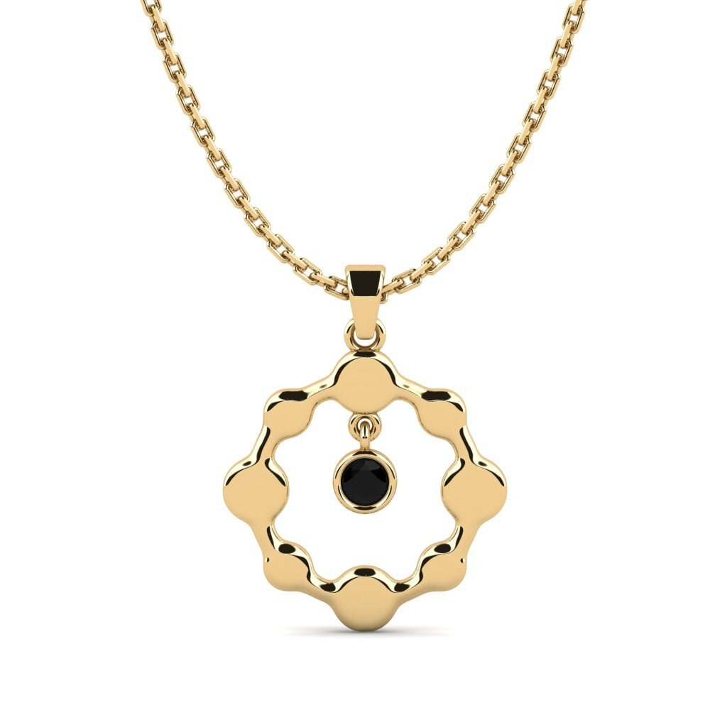 Diamante Negro Colgante de Mujer Tnegilli