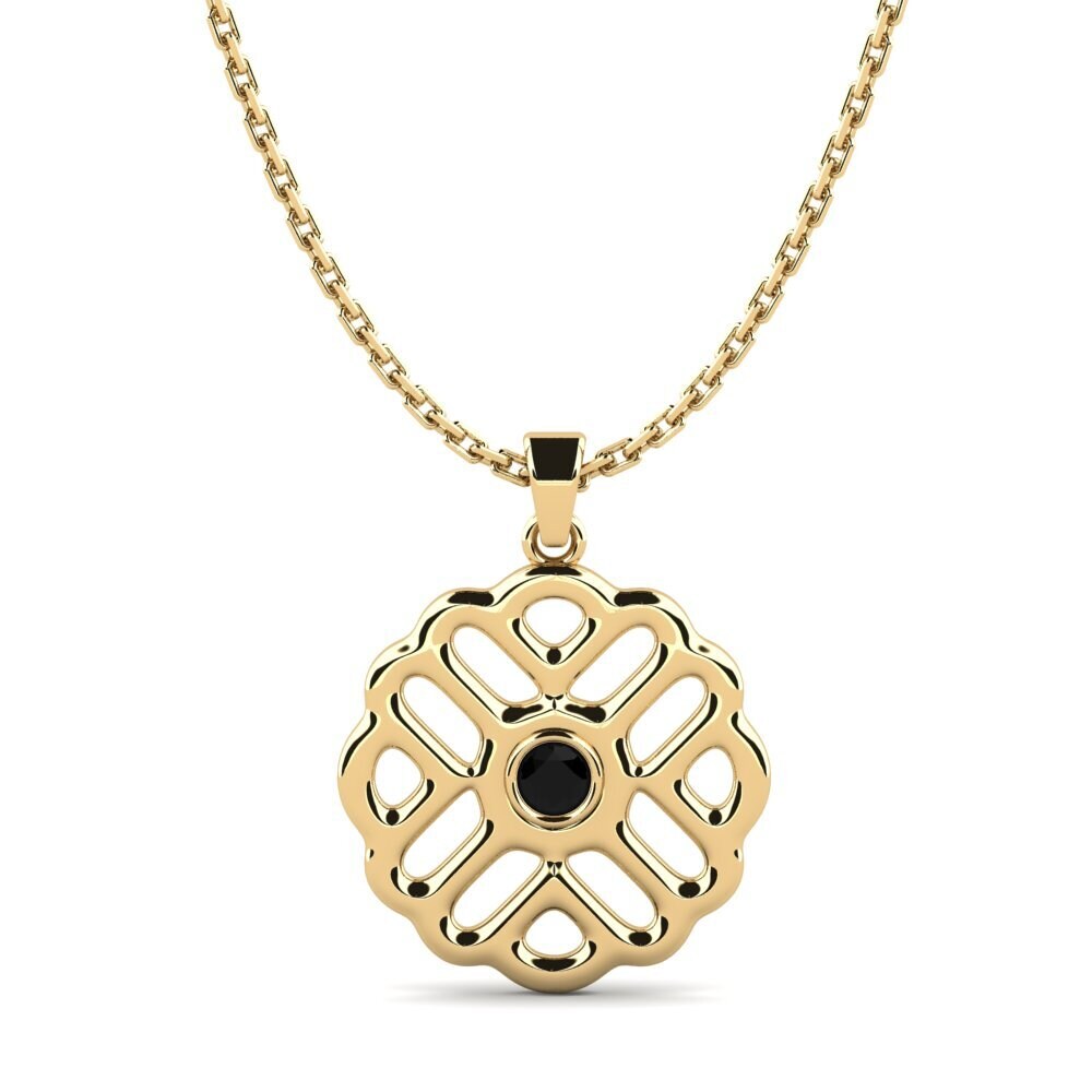 Diamante Negro Colgante de Mujer Trevip