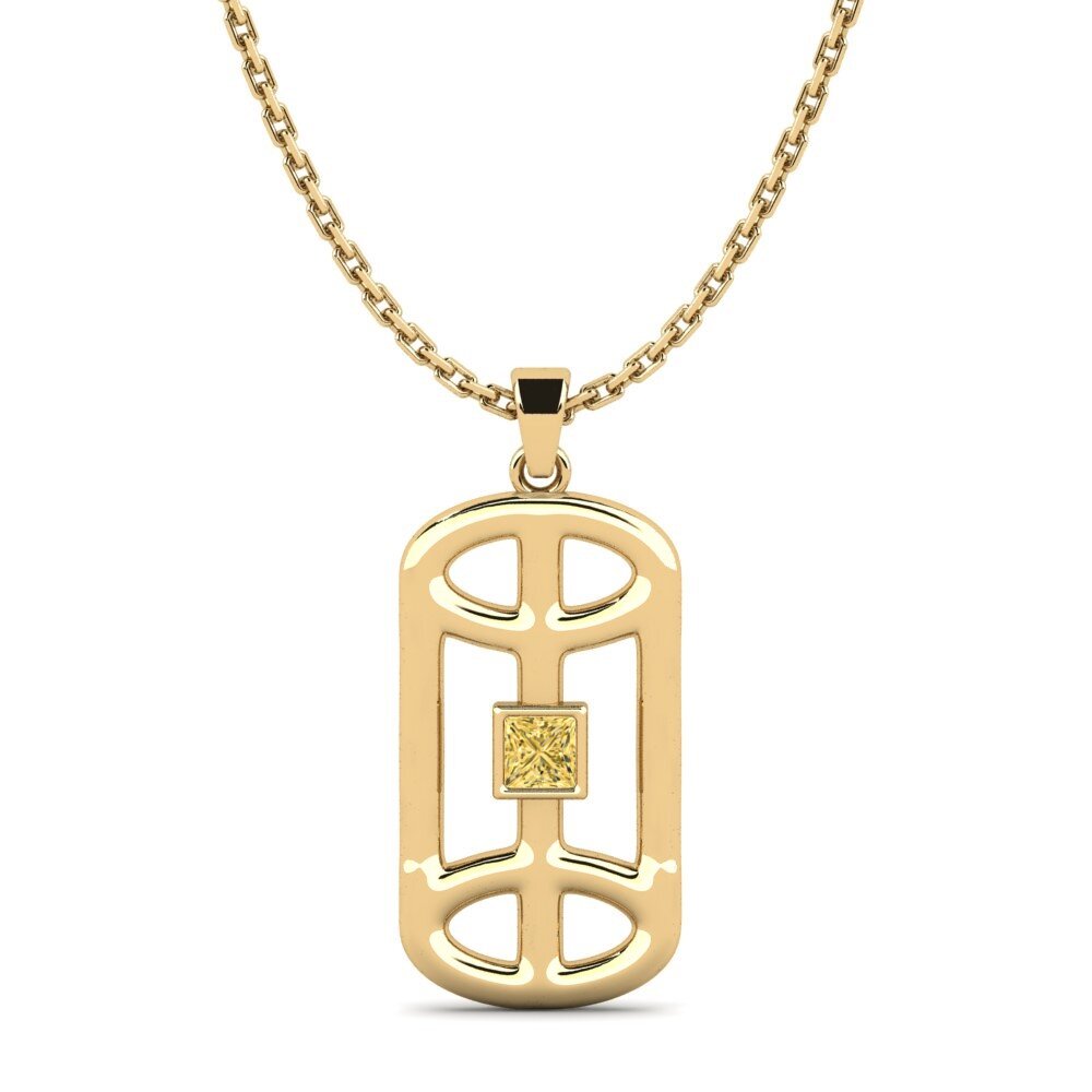 Gele Diamant Dames Hanger Trush