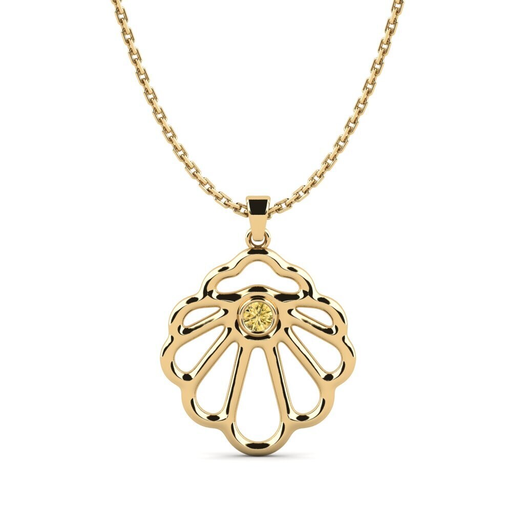 Gele Diamant Dames Hanger Ualyuso
