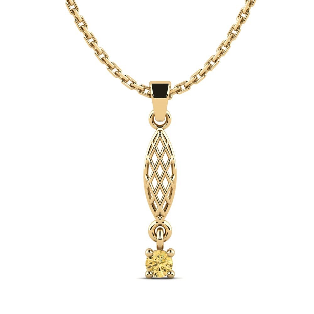 Gele Diamant Dames Hanger Urtism