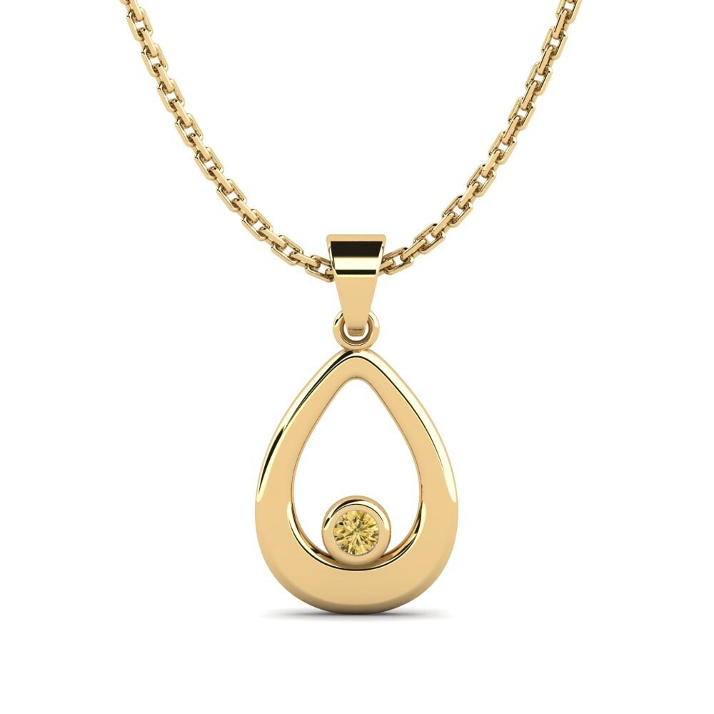 Gele Diamant Dames Hanger Usbure