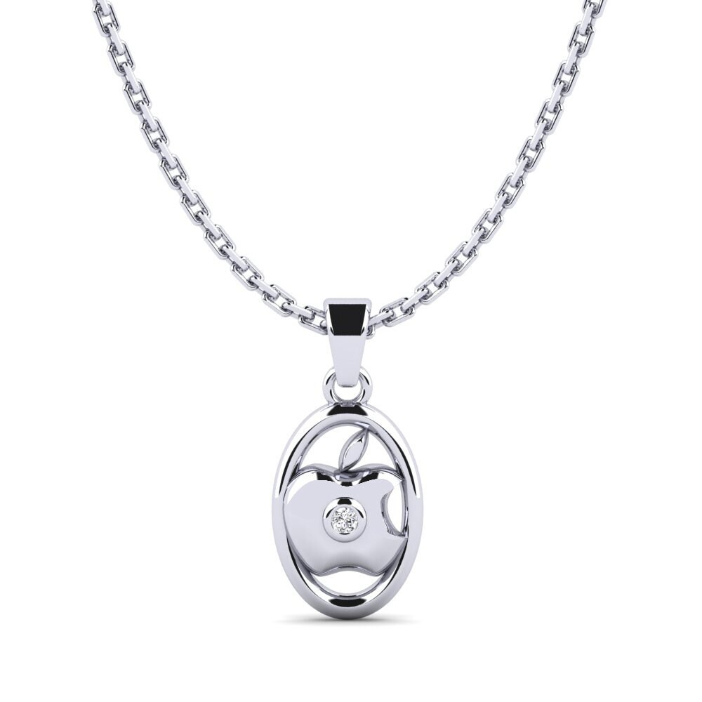 Plata 925 Diamante cultivado en laboratorio Colgante de Mujer Utoll