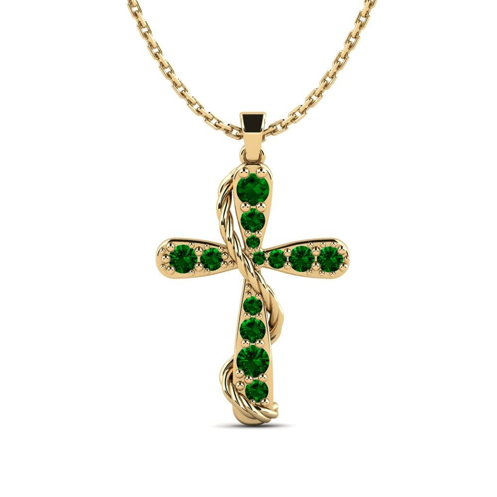 Circonita Verde Colgante de Mujer Vitionse