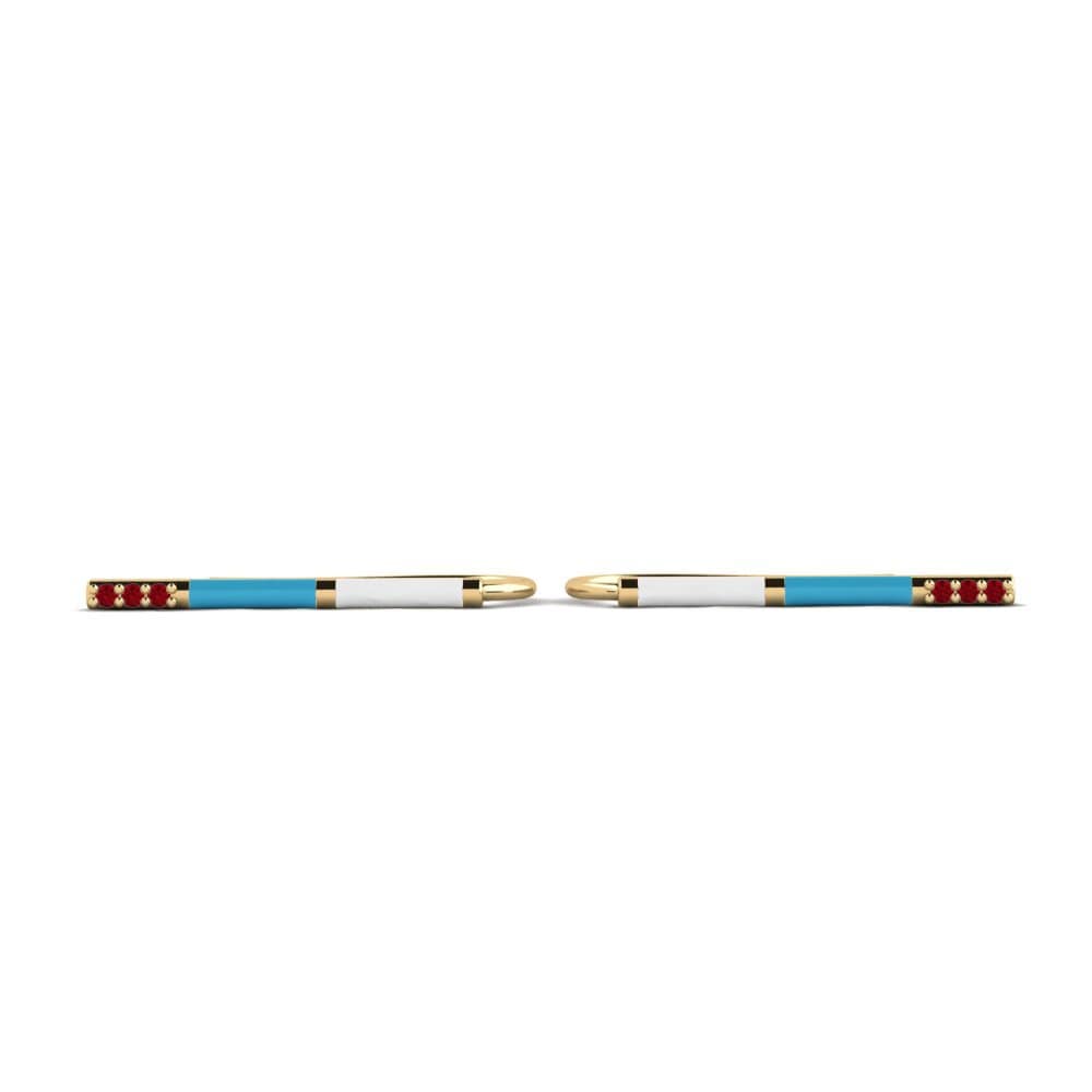 Climber Red Zirconia Earrings