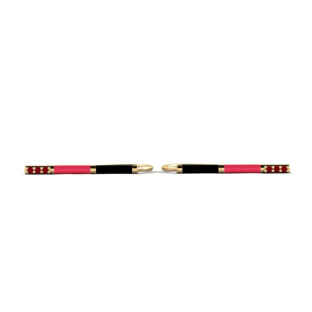 Climber Red Zirconia Earrings