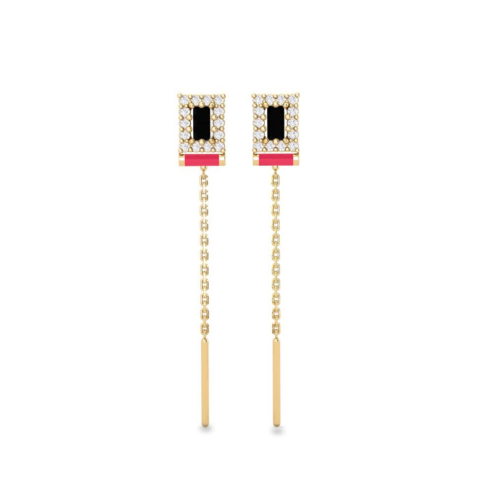 Onyx Noir Boucle d'oreille femme Bristol