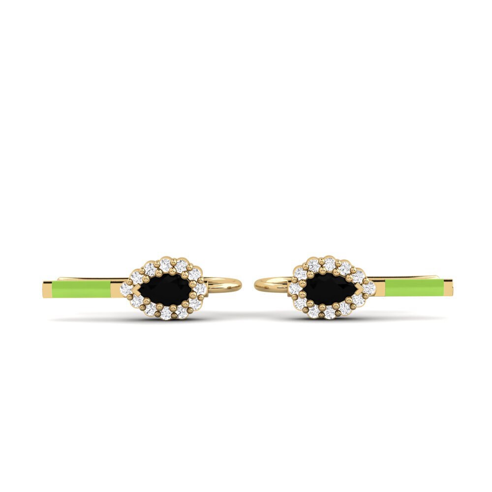 Onyx Noir Boucle d'oreille femme Canterbury