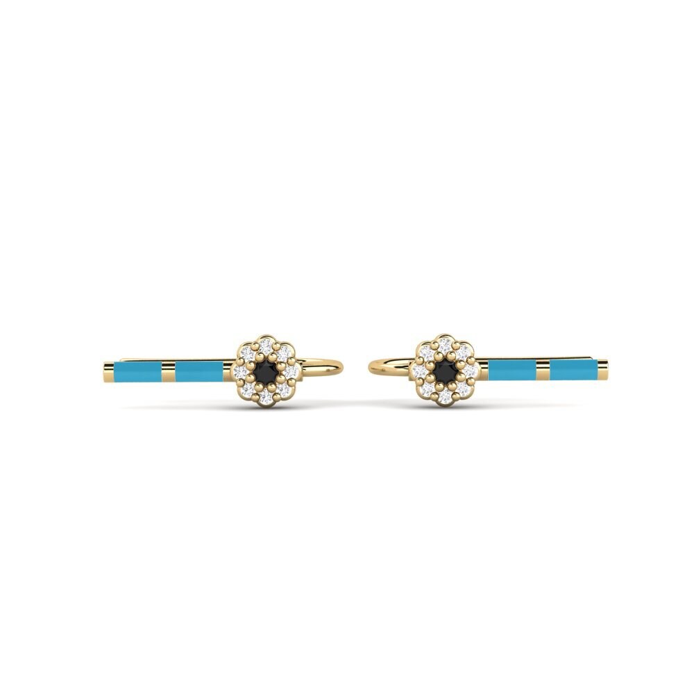 Onyx Noir Boucle d'oreille femme Canton