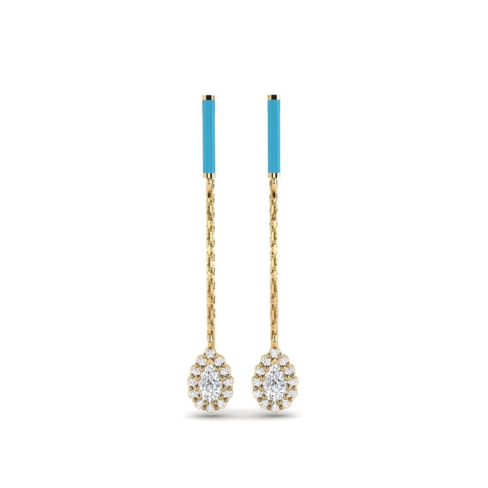 Pendientes Moissanita Pendientes de cadena