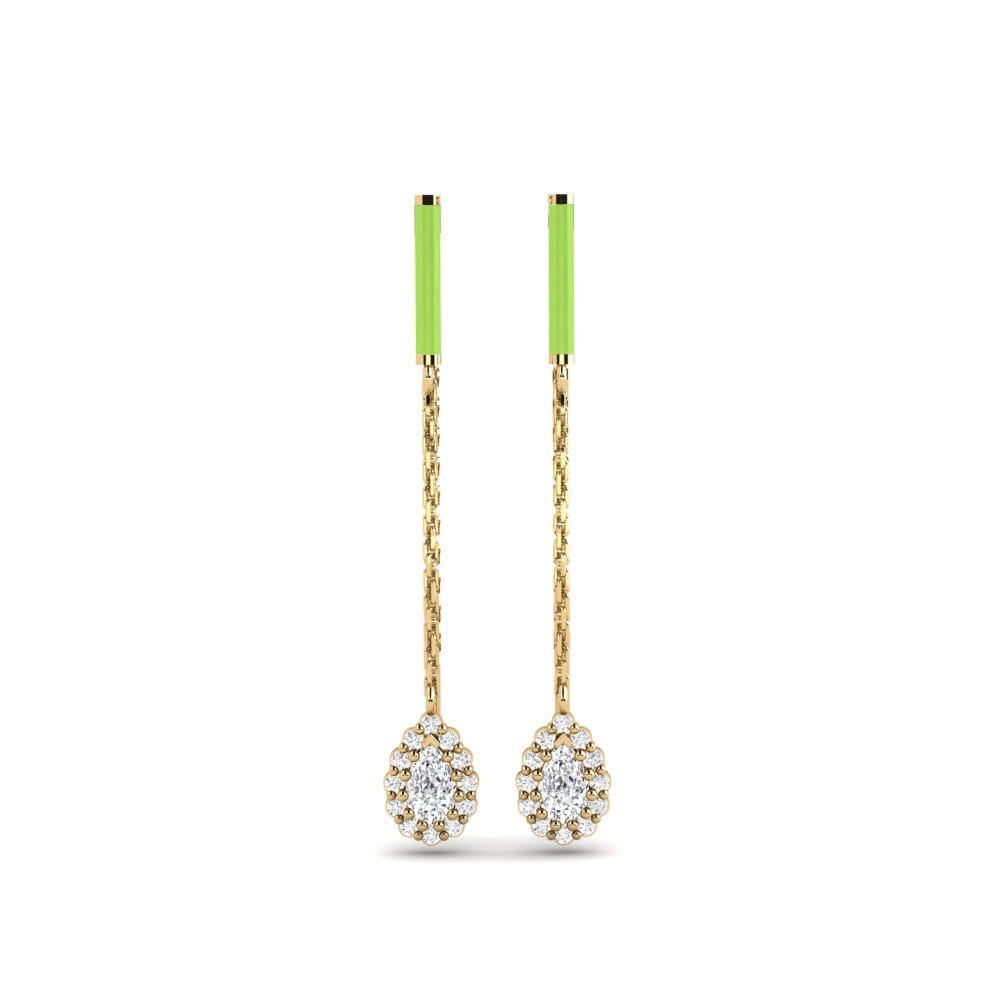 Pendientes Moissanita Pendientes de cadena