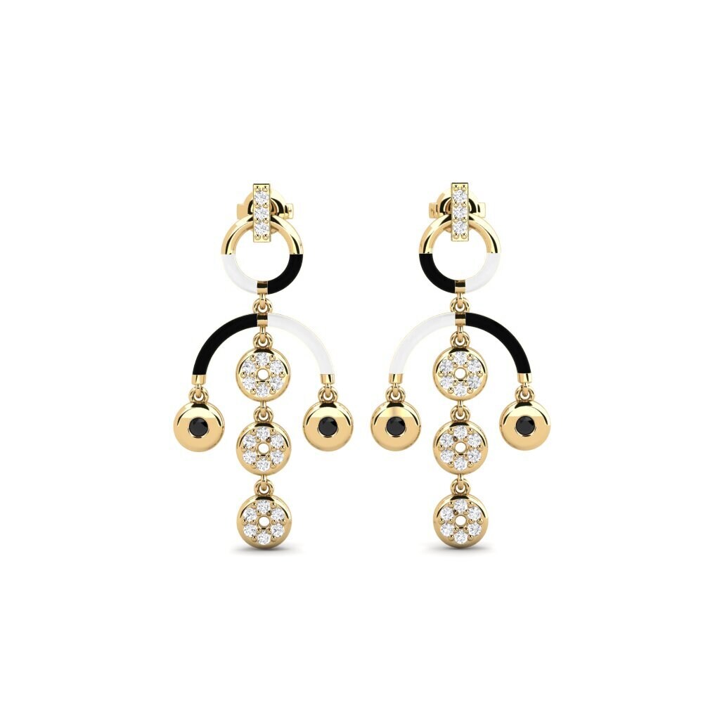Onyx Noir Boucle d'oreille femme Diversify