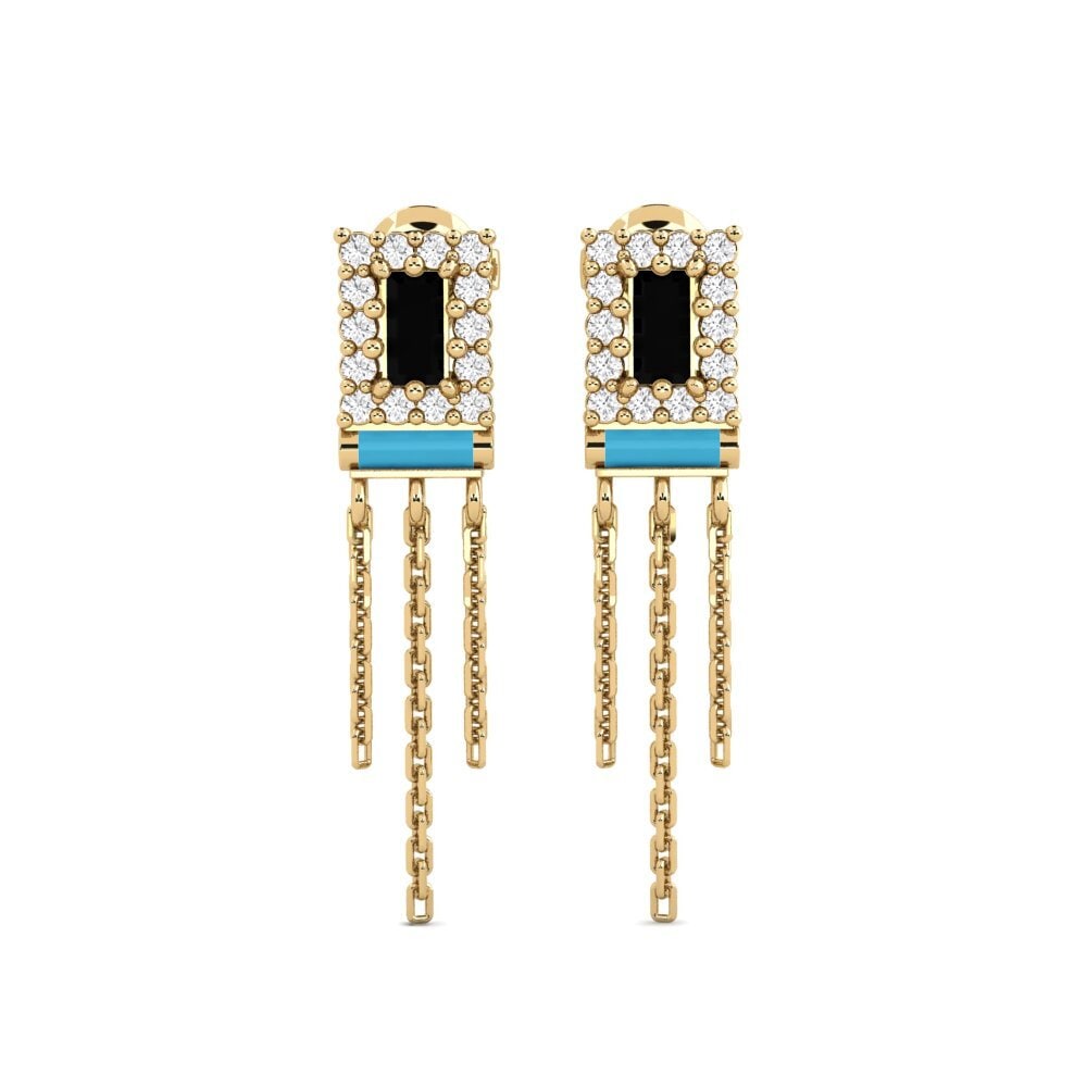 Onyx Noir Boucle d'oreille femme Durham