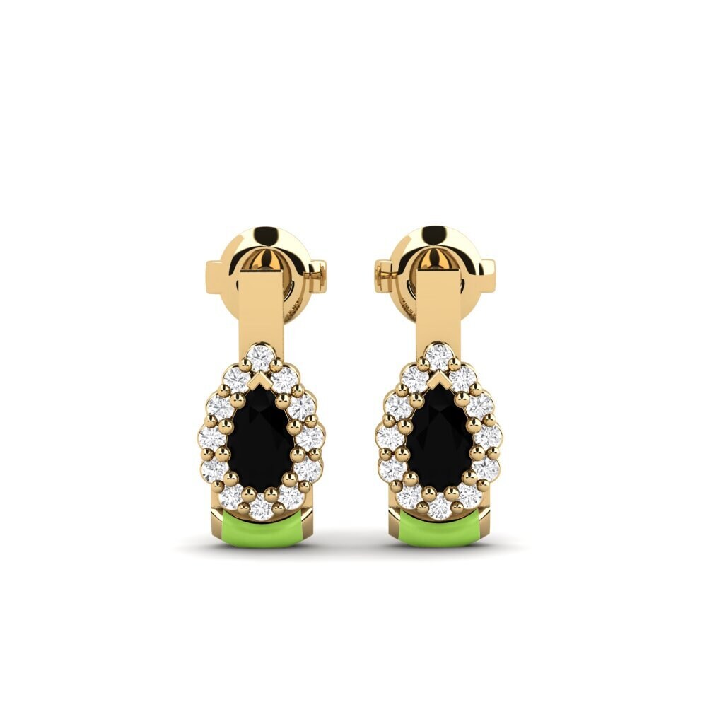 Onyx Noir Boucle d'oreille femme Enfield