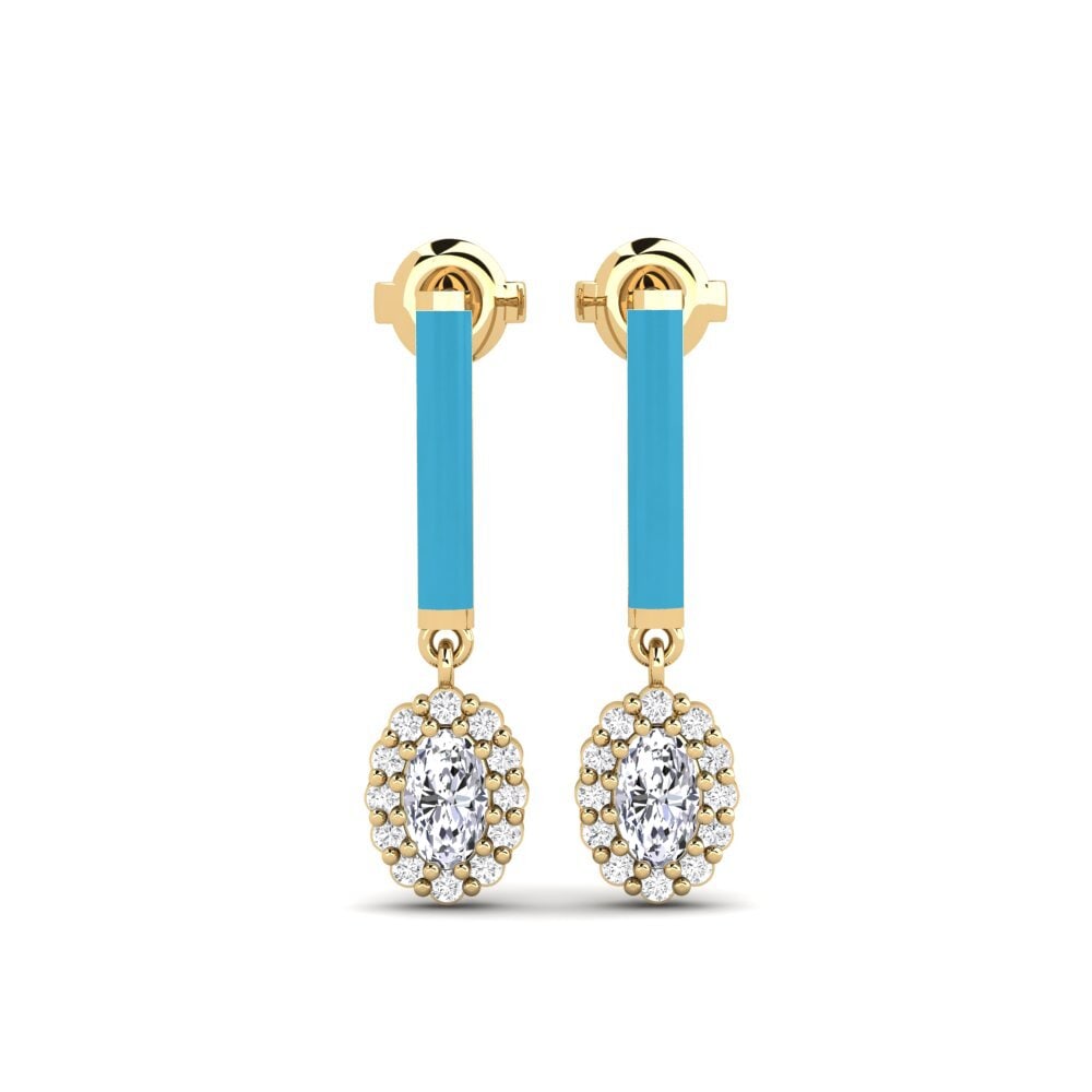 Pendientes Moissanita Gotas y cuelgan