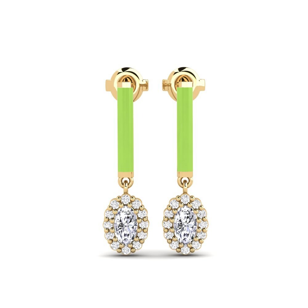 Pendientes Moissanita Gotas y cuelgan