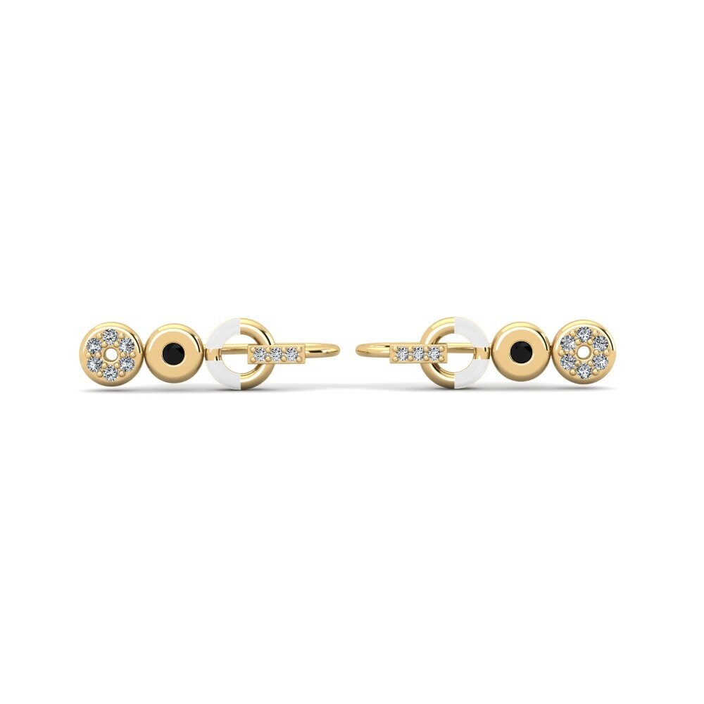 Onyx Noir Boucle d'oreille femme Flexible