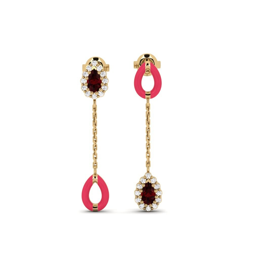 Garnet Women's Earring Groton - SET