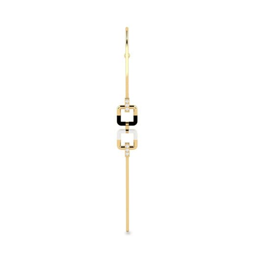 Earring Incapable 585 Yellow Gold & White Sapphire