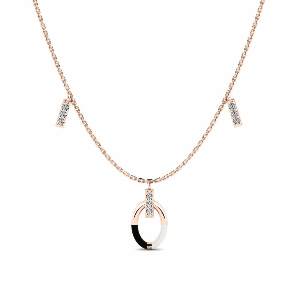 Vàng Hồng 18K Đá Zirconia Dây chuyền nữ Lecturer