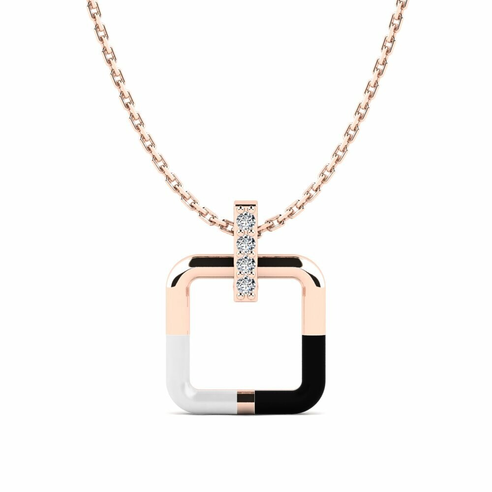 Vàng Hồng 18K Đá Zirconia Mặt dây chuyền nữ Symbolism