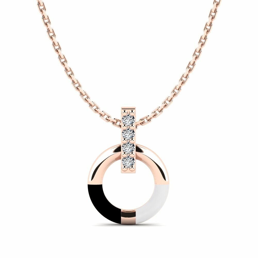 Vàng Hồng 18K Đá Zirconia Mặt dây chuyền nữ Symbolize