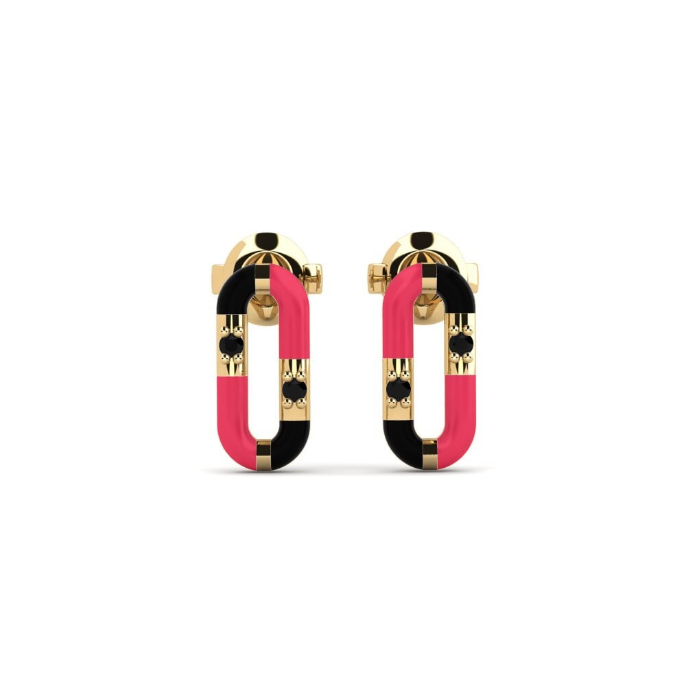Pendientes Ónix Negro Pendientes de botón