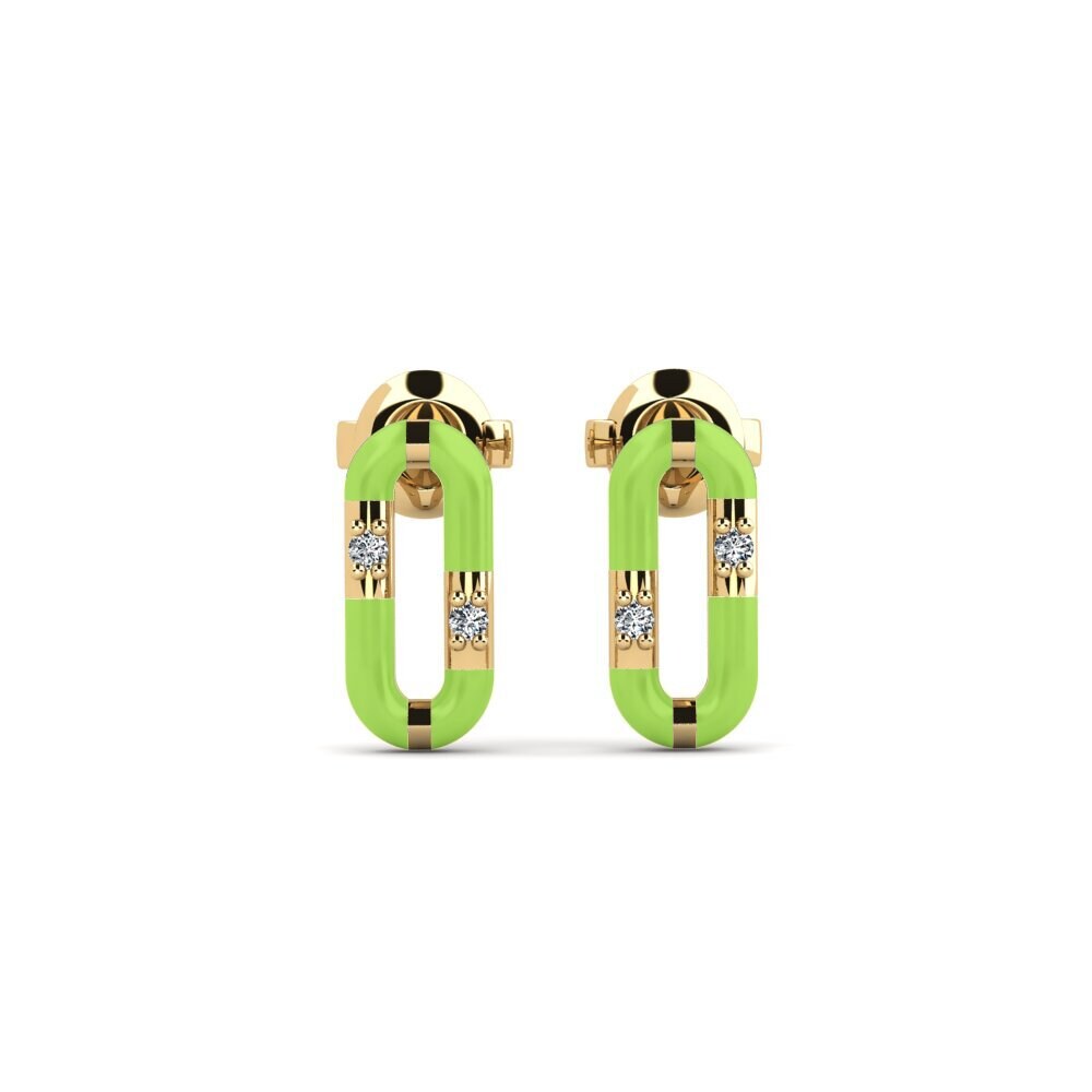 Pendientes Circonita Pendientes de botón