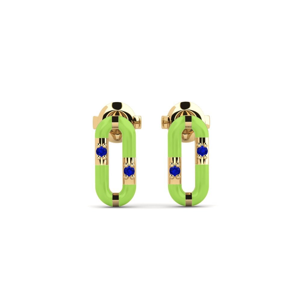 Pendientes Zafiro Pendientes de botón