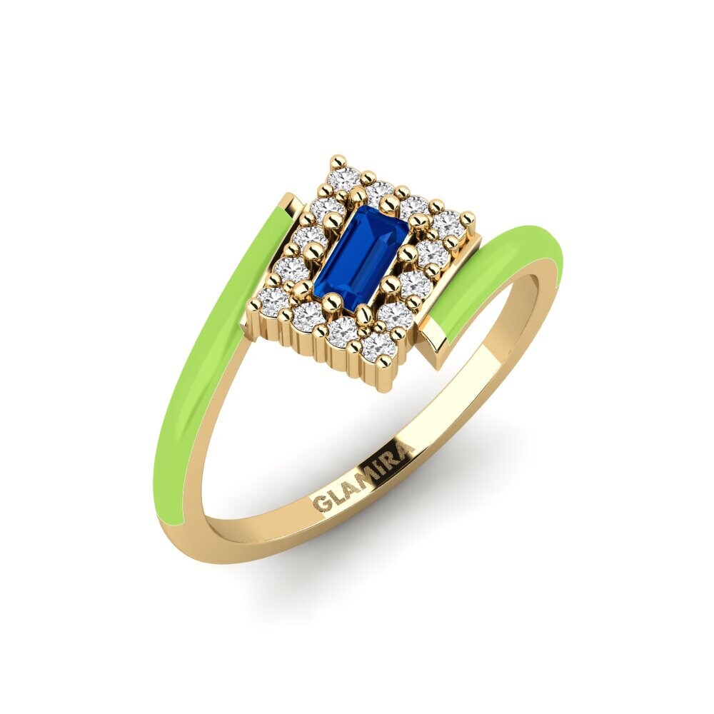Circonita Azul Oscuro Anillo meñique Arcade