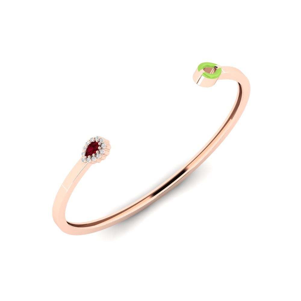 14ct Rose Gold Ruby Women's Bracelet Bremen