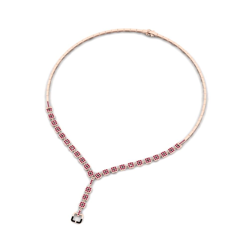 14ct Rose Gold Ruby Collier Computing