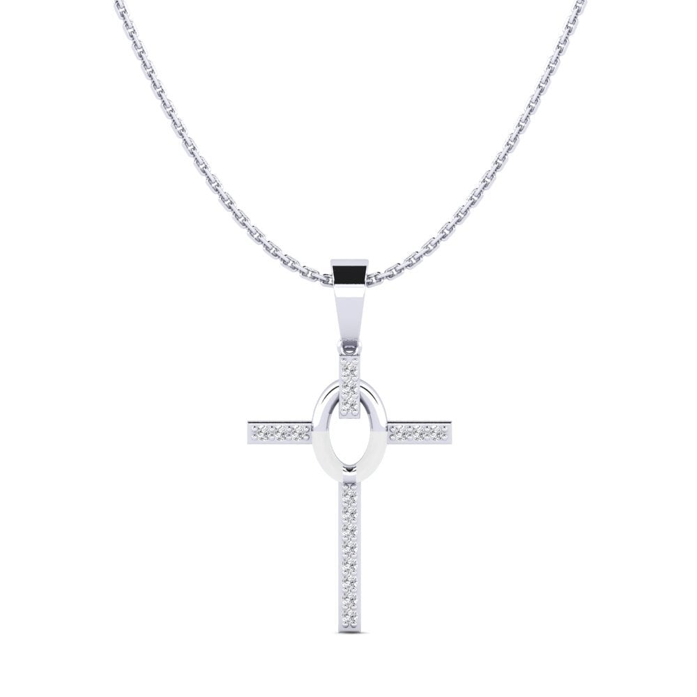18ct White Gold Women's Pendant Conclude