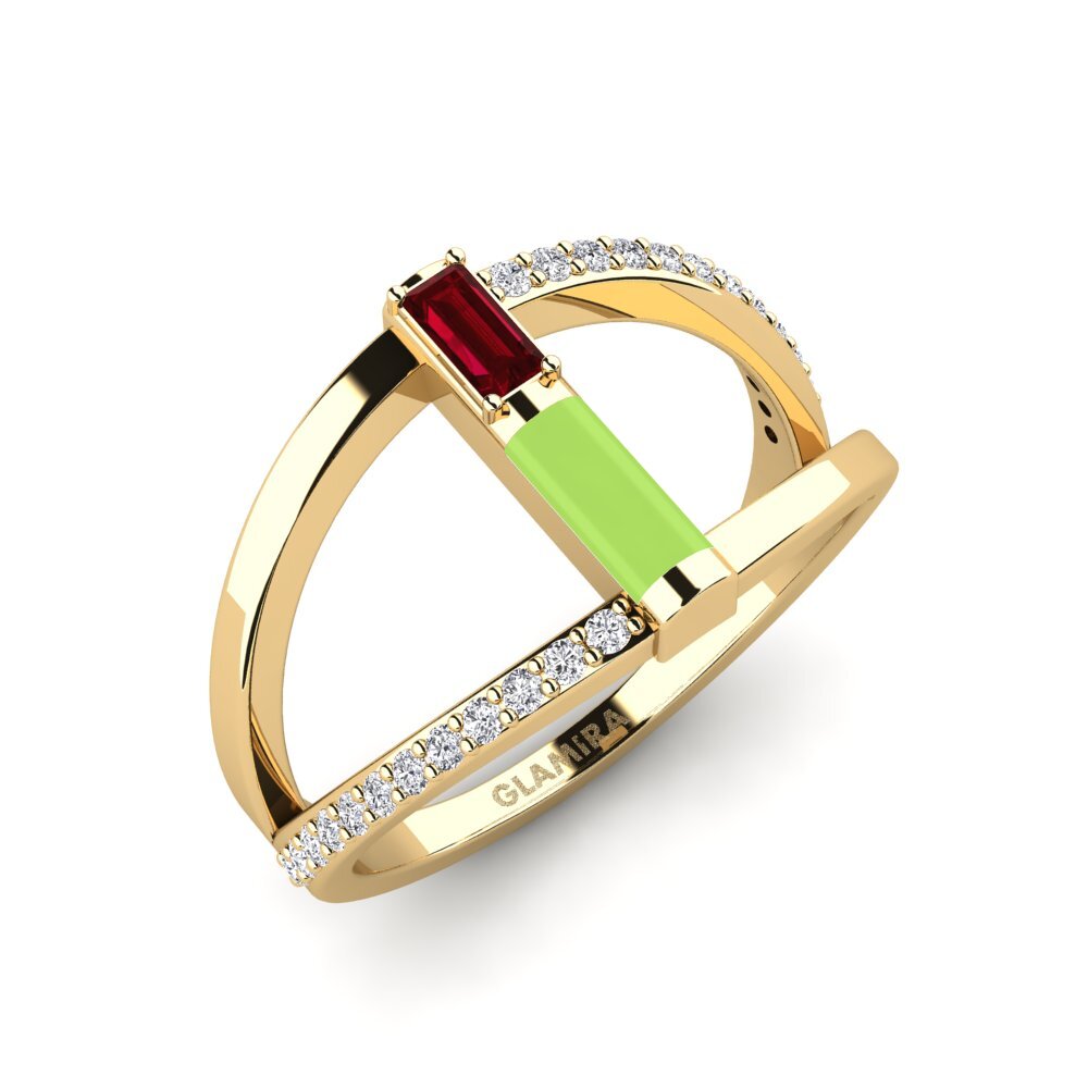 Circonita Roja Anillo Cyclades