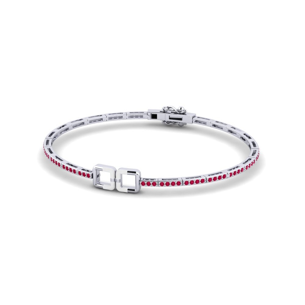 18ct White Gold Ruby Women's Bracelet Edition