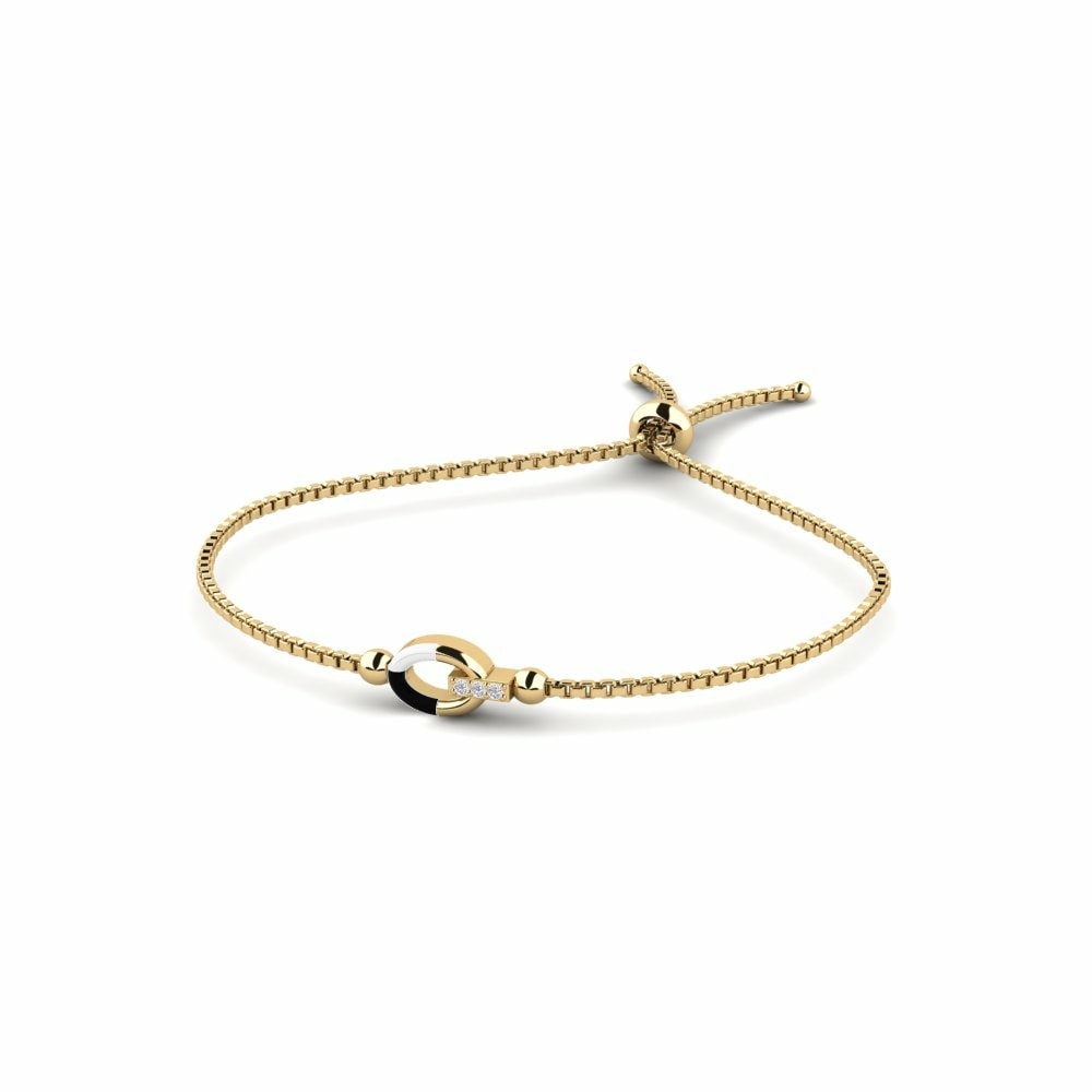 18k Yellow Gold Women's Bracelet Externally