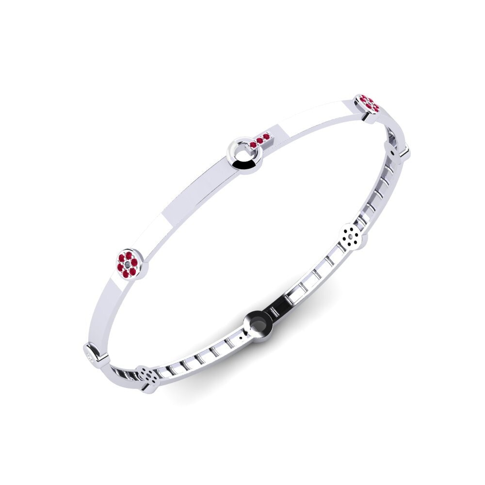 18ct White Gold Ruby Women's Bangle Facilitator