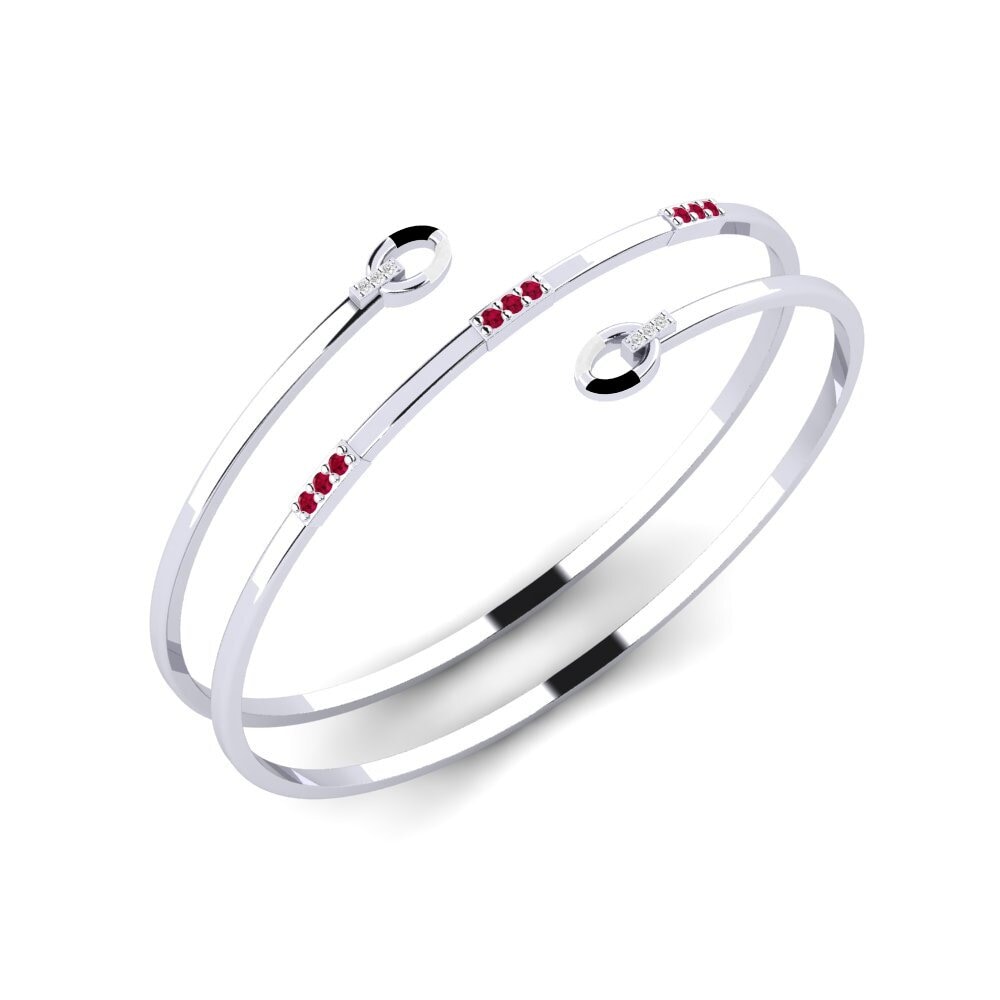 18ct White Gold Ruby Women's Bangle Fundamentally